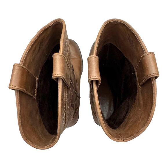 Reba Brown Genuine Leather Western Mid Calf Boots 9.5 M - Picture 4 of 13